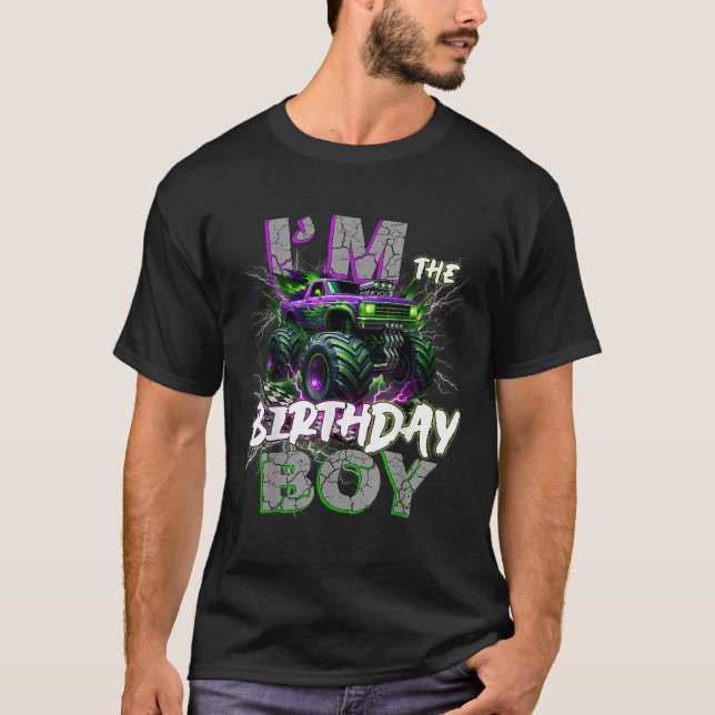 Im The Birthday Monster Truck Group Family Matchin T-Shirt (Front)