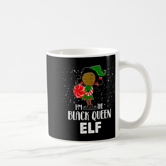 I'm The Black Queen Elf African American Girls Kid Coffee Mug (Right)