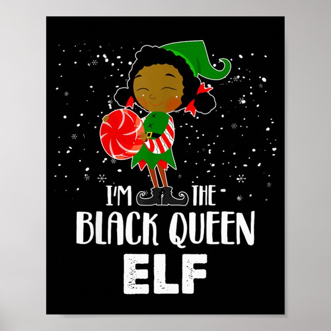 I'm The Black Queen Elf African American Girls Kid Poster (Front)