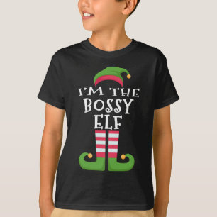 I'm the Boss Elf Family Matching Christmas Pajama T-Shirt