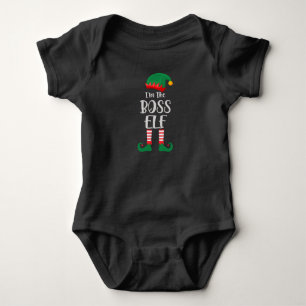 Im The Boss Elf Matching Christmas Baby Bodysuit