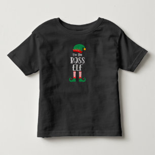 Im The Boss Elf Matching Christmas Toddler T-Shirt
