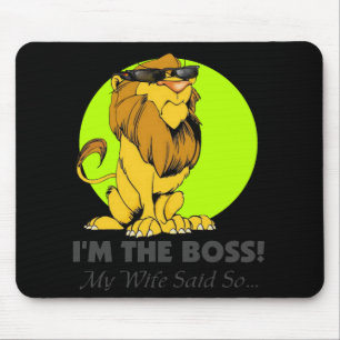 I'm the Boss Lion Mouse Mat