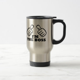 I'm the boss travel mug
