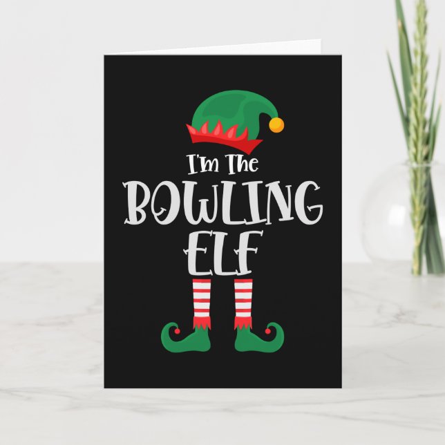 Im The Bowling Elf Matching Christmas Card (Front)
