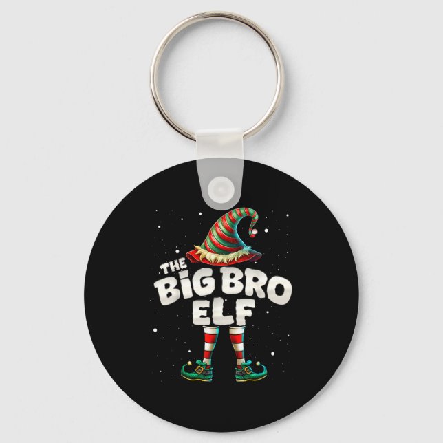 I'm The Brother Elf Family Matching Group Christma Key Ring (Front)