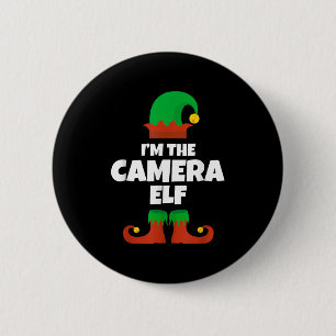 I'm The Camera Elf Family Pajama Christmas Man Pho 6 Cm Round Badge