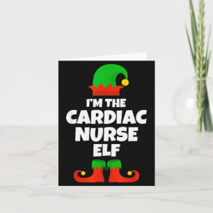 I'm The Cardiac Nurse Elf Family Pajama Christmas  Card