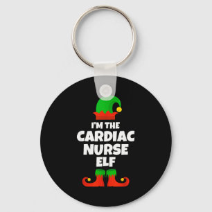 I'm The Cardiac Nurse Elf Family Pajama Christmas  Key Ring