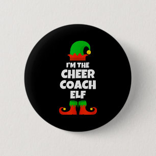 I'm The Cheer Coach Elf Family Pajama Christmas Fu 6 Cm Round Badge