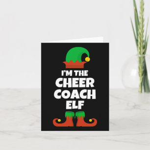 I'm The Cheer Coach Elf Family Pajama Christmas Fu Card