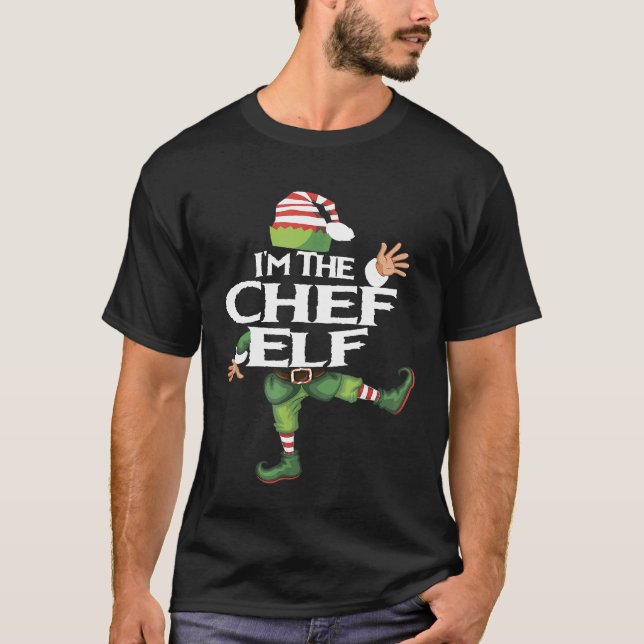 Im The Chef Elf Christmas Xmas  Elf Group Costume T-Shirt (Front)