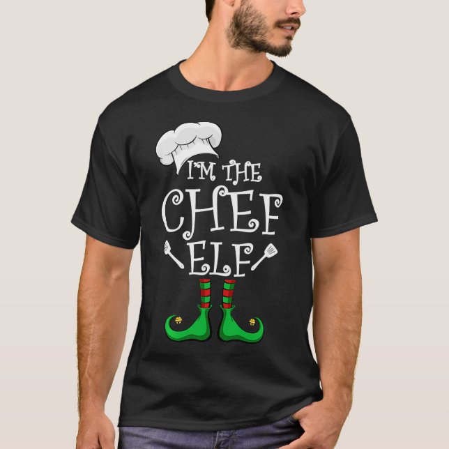 I'm The Chef Elf Matching Group Christmas  T-Shirt (Front)