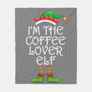 I'm The Coffee Lover Elf Shirt Matching Family Fleece Blanket