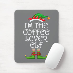 I'm The Coffee Lover Elf Shirt Matching Family Mouse Mat