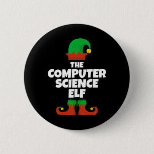 I'm The Computer Science Elf Family Pajama Christm 6 Cm Round Badge