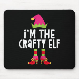 I'm The Crafty Elf Matching Christmas Elf Mouse Mat