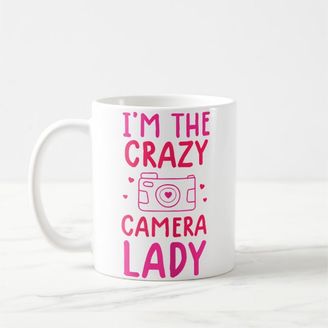 I'M The Crazy Camera Lady - Women Photography Phot Coffee Mug (Left)