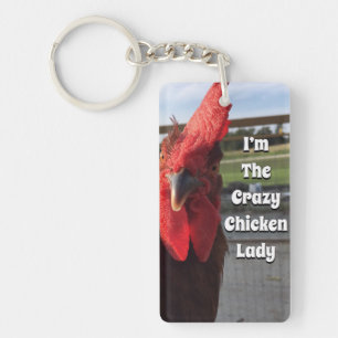 I'm The Crazy Chicken Lady Key Ring