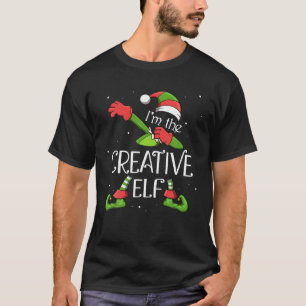 I'm The Creative Elf Dabbing Santa Claus Xmas For T-Shirt