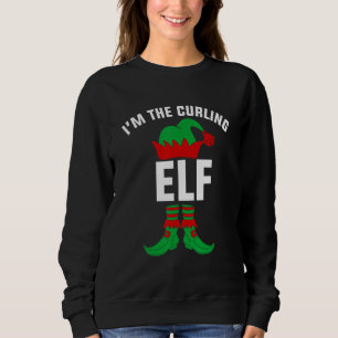 I'm The Curling Elf Curler Stone Ice Curl Sweatshirt