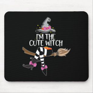 Im The Cute Witch Halloween Matching Group Costume Mouse Mat