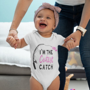 I'm the Cutest Catch Funny Fishing Baby Bodysuit