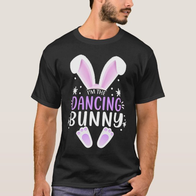 I'm The Dancing Bunny Easter Day Rabbit Family Mat T-Shirt (Front)