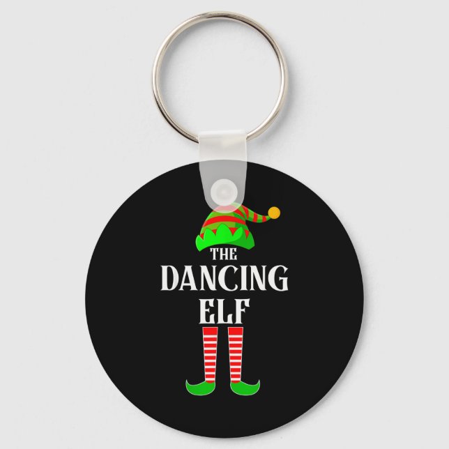 I'm The Dancing Elf Family Matching Costume Christ Key Ring (Front)