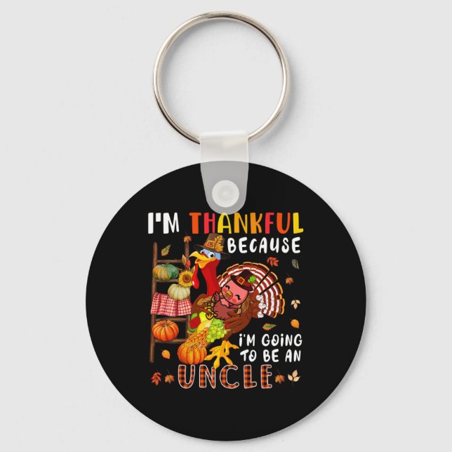 I'm the Dancing Turkey Thanksgiving Family 2023 Au Key Ring (Front)