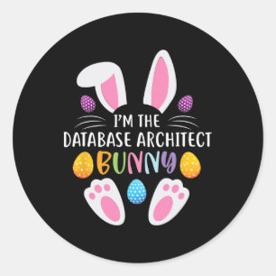I'm The Databyse Architect Bunny Funny Easter Day Classic Round Sticker