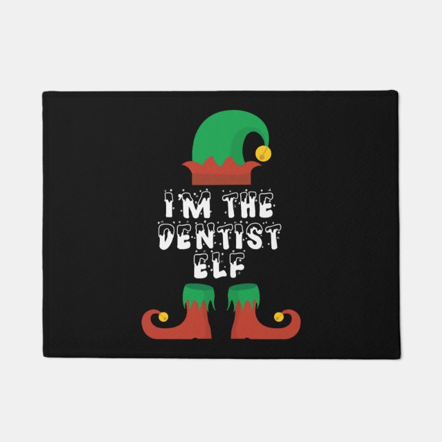 I'm the Dentist Elf Christmas design Gift for Doormat (Front)