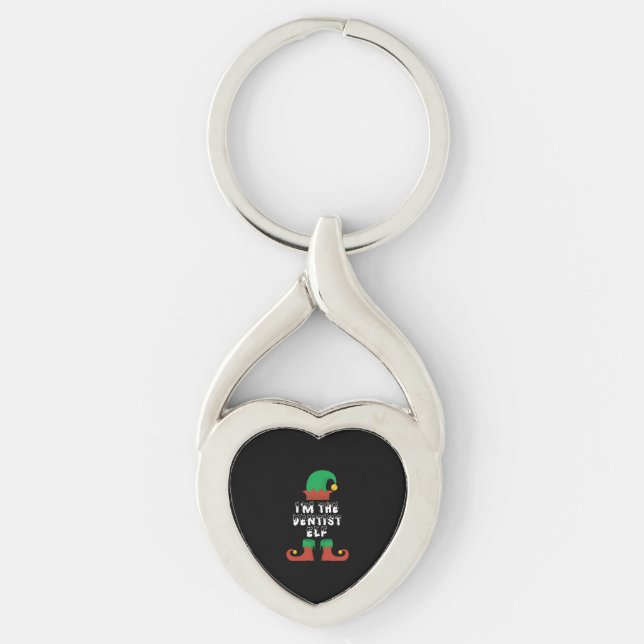 I'm the Dentist Elf Christmas design Gift for Key Ring (Front)
