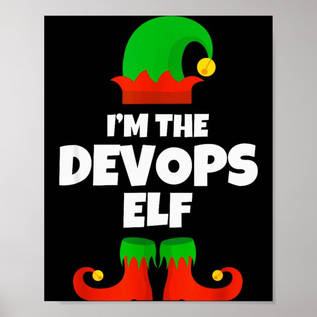 I'm The Devops Elf Family Pajama Christmas Enginee Poster (Front)