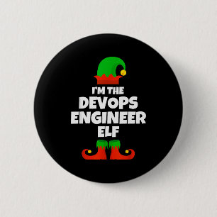 I'm The Devops Engineer Elf Family Pajama Christma 6 Cm Round Badge