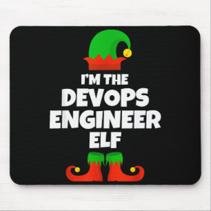 I'm The Devops Engineer Elf Family Pajama Christma Mouse Mat