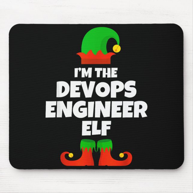 I'm The Devops Engineer Elf Family Pajama Christma Mouse Mat (Front)