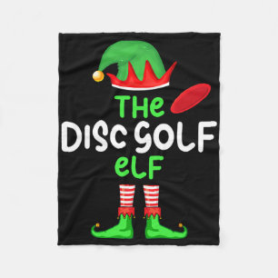 I'm The Disc Golf Elf Christmas Family Matching Pa Fleece Blanket