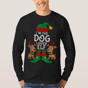 I'm The Dog Lover Elf Matching Christmas Pet Owner T-Shirt