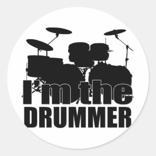I'm the Drummer Classic Round Sticker