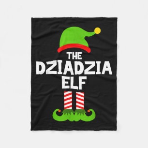 I'm The Dziadzia Elf Christmas Family Pajama Funny Fleece Blanket