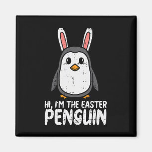 Im The Easter Penguin Cute Bunny Ears Women Boys G Magnet