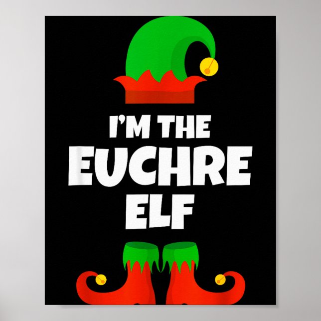 I'm The Euchre Elf Family Pajama Christmas Funny P Poster (Front)