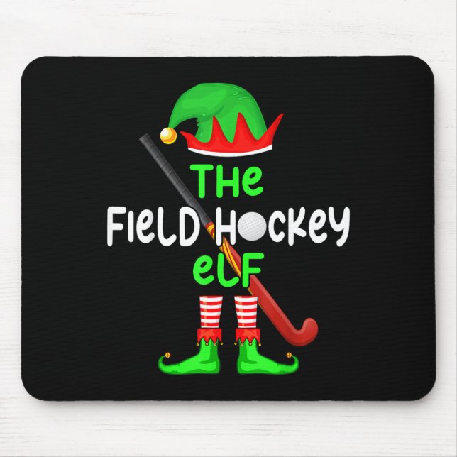I'm The Field Hockey Elf Christmas Family Matching Mouse Mat (Front)