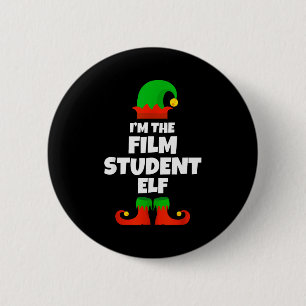 I'm The Film Student Elf Family Pajama Christmas F 6 Cm Round Badge