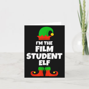 I'm The Film Student Elf Family Pajama Christmas F Card