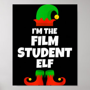 I'm The Film Student Elf Family Pajama Christmas F Poster