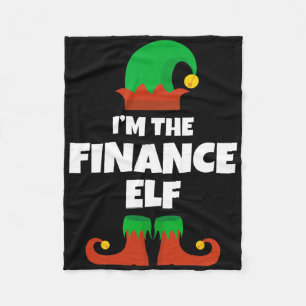I'm The Finance Elf Family Pajama Christmas Funny Fleece Blanket