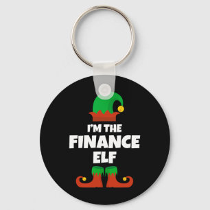 I'm The Finance Elf Family Pajama Christmas Funny Key Ring
