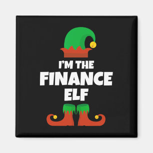 I'm The Finance Elf Family Pajama Christmas Funny Magnet